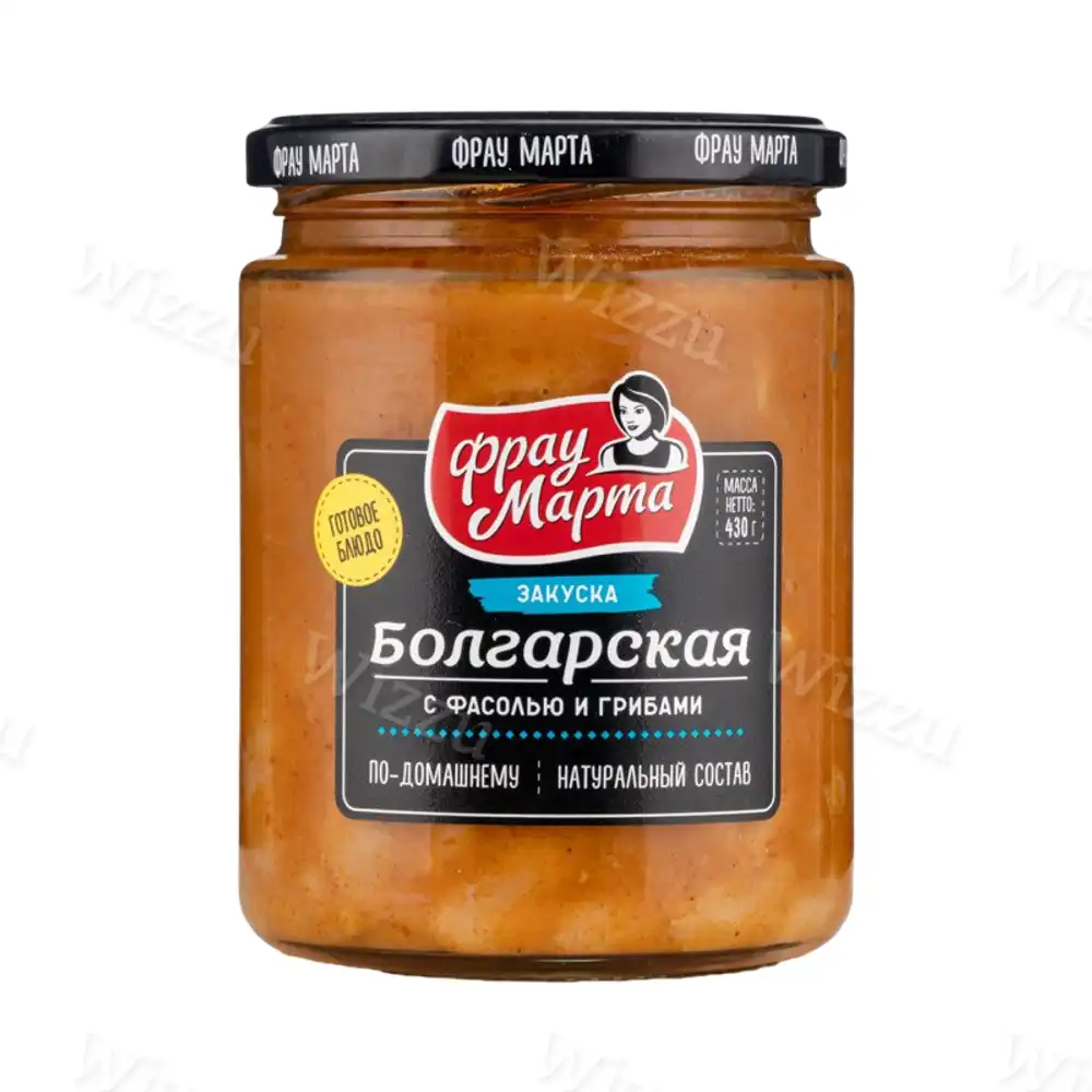 Закуска "Болгарская" с фасолью и грибами ст/б 430г