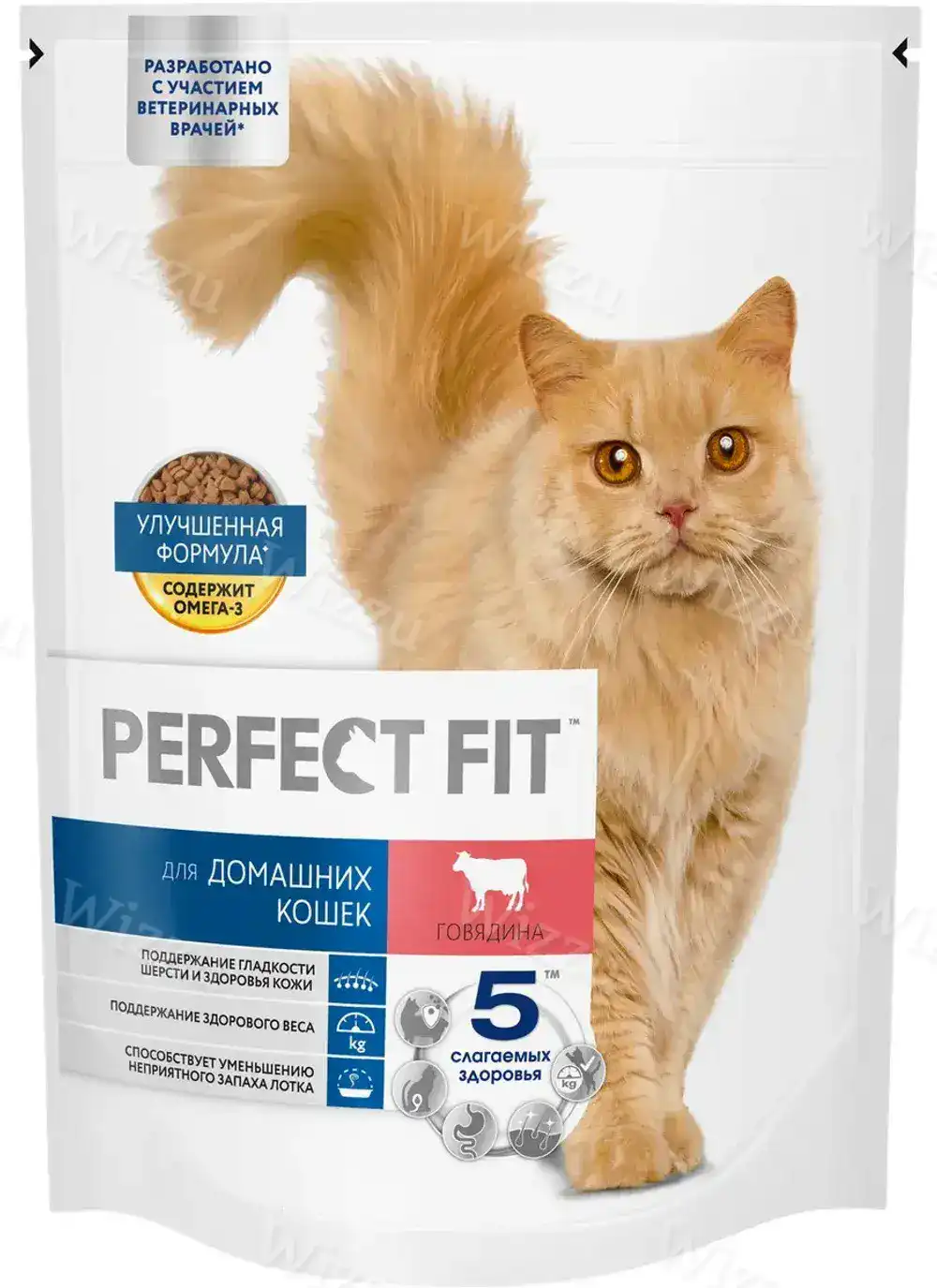 Корм Перфект Фит д/дом котят с говядиной 650гр