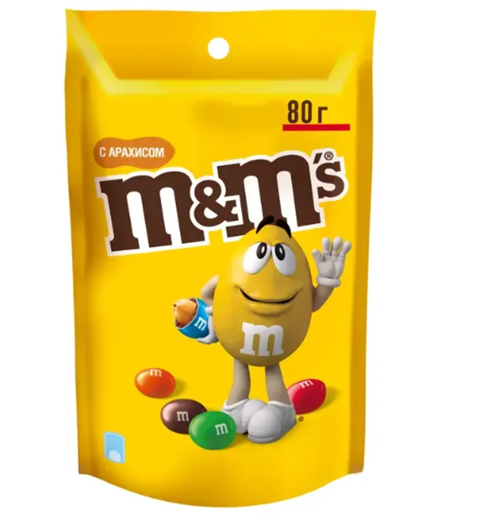 Драже M&M's с арахисом, 80г