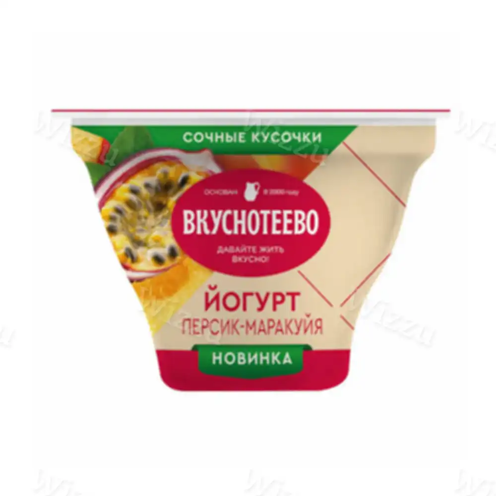 Йогурт Вкуснотеево с Персиком и Маракуйей 2,7% 130гр