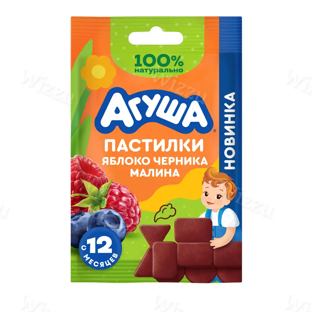 Пастила "Агуша" Яблоко-Черника-Малина 12гр