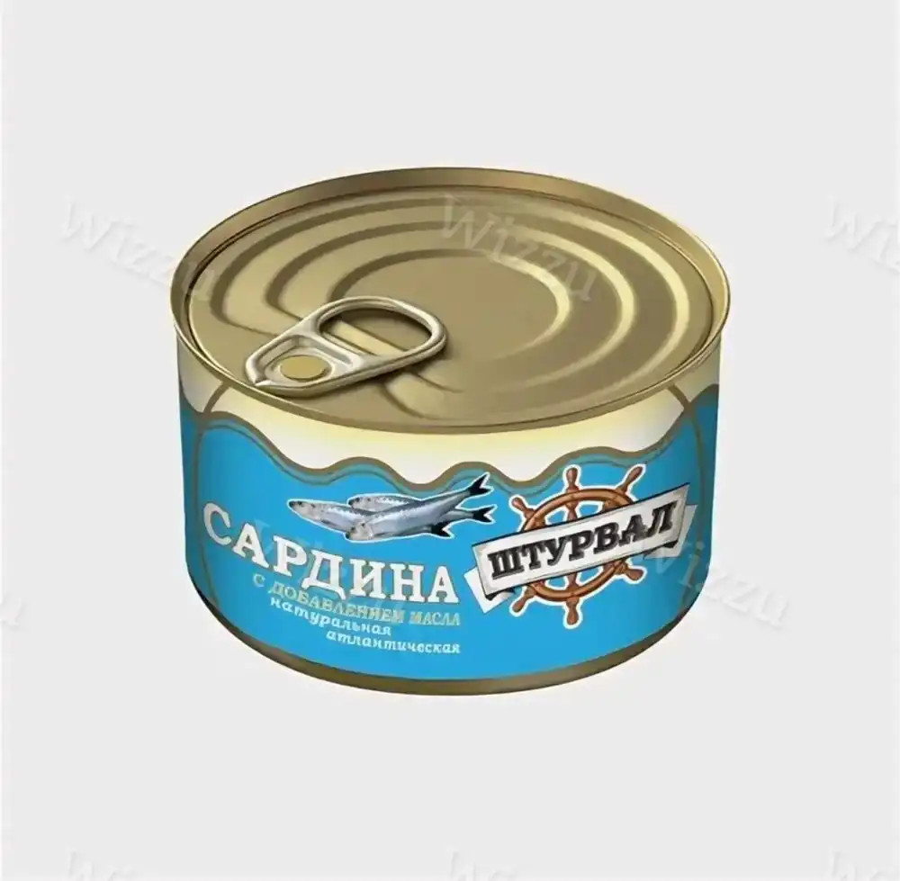 Сайра натуральная "Штурвал" с добавлением масла 250гр