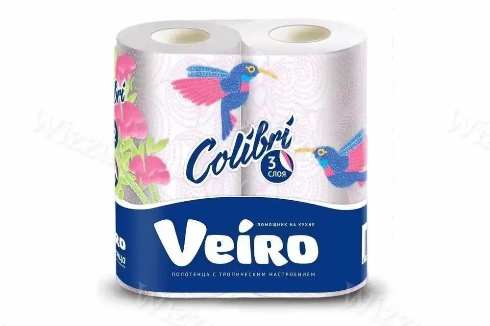 Полотенца бумажные Veiro Colibri 3сл 2р