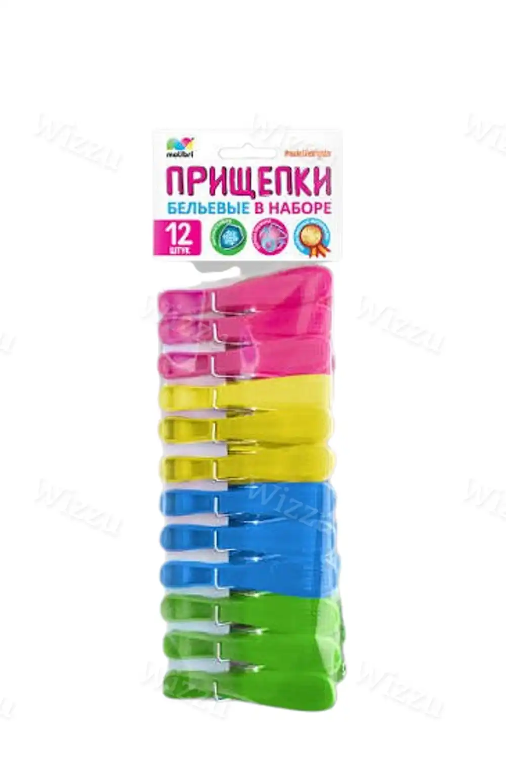 Прищепка бельевые "Malibri" 12шт
