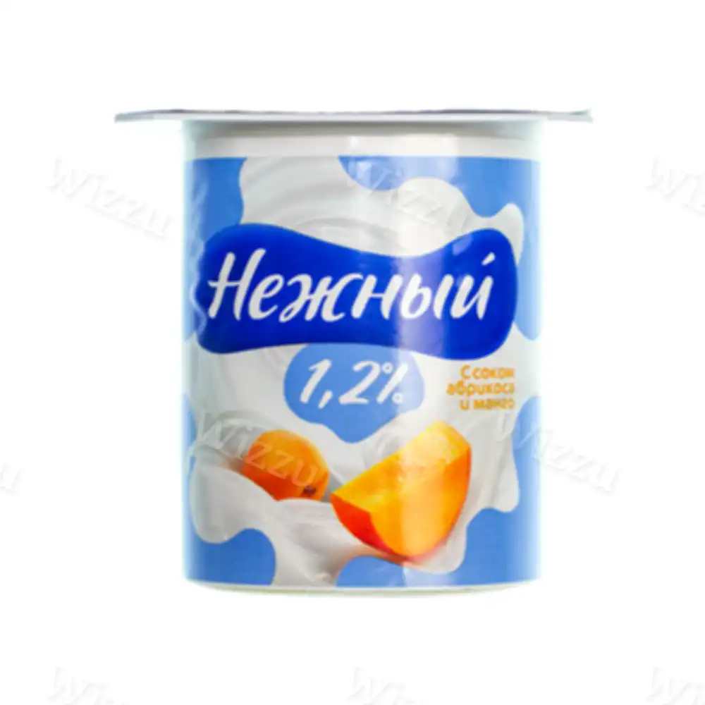 Йогуртный продукт Нежный 1,2% 100г с соком абрикос манго, шт