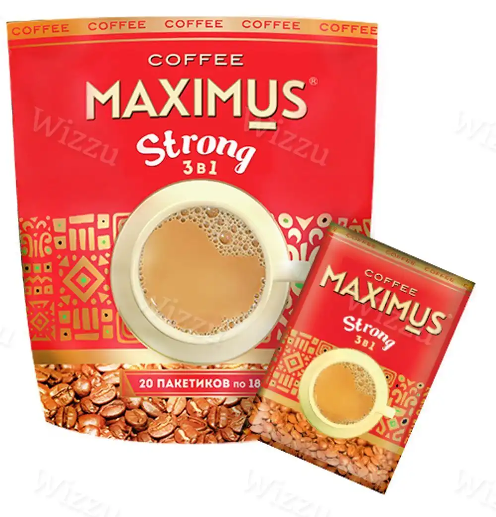 Кофе растворимый "Maximus" "Strong" 3в1 18гр