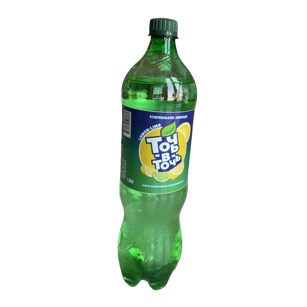 Напиток безалкогольный сильногазированный ТОЧЬ-В-ТОЧЬ LEMON-LIME, 1.35л