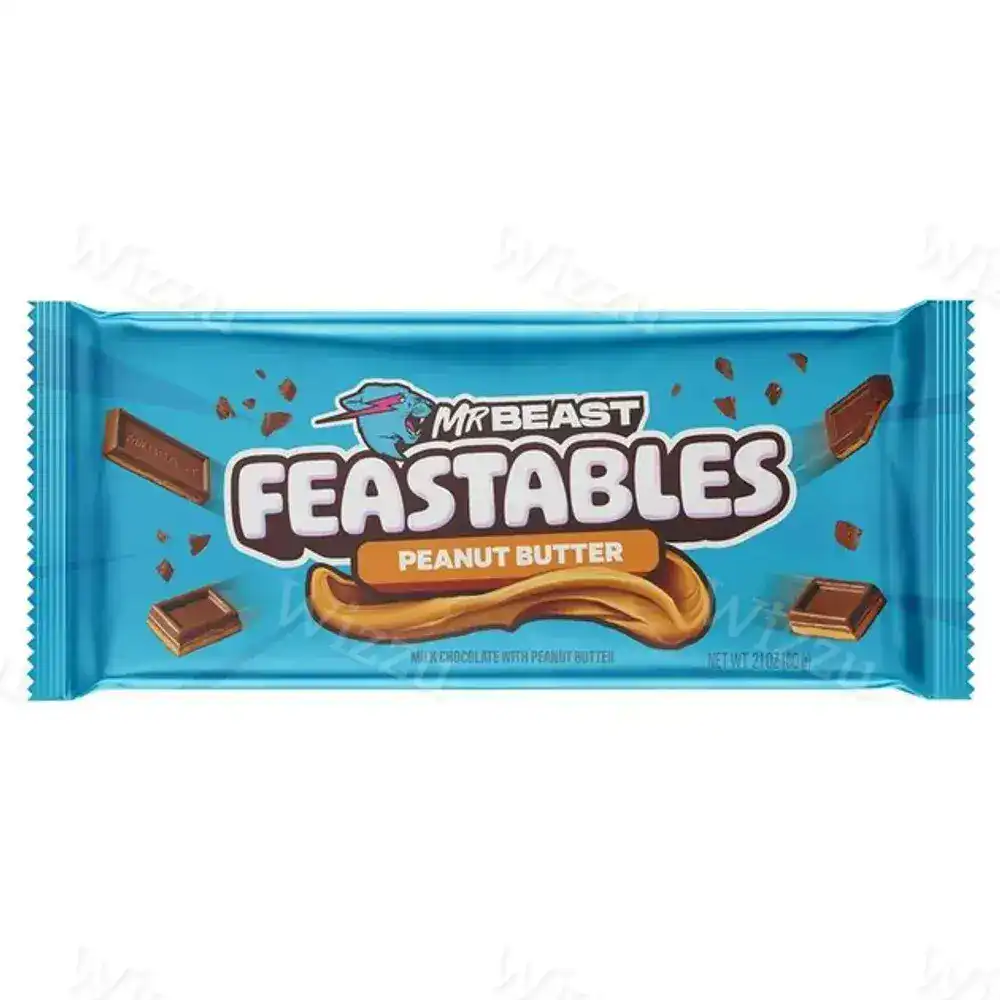 Шоколадная плитка Mr Beast Feastables Peanut Butter 60г