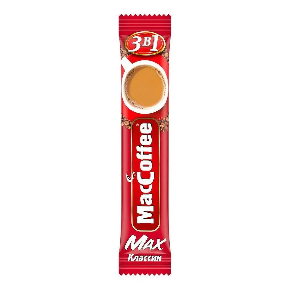 Напиток кофейный растворимый MacCoffee 3в1 MAX Классик, 16г