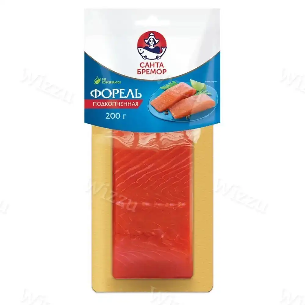Форель Санта Бремор Слабосоленая филе кусок 200г, шт