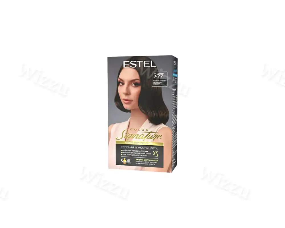 Стойкая крем-гель для волос ESTEL Color Singature 5/77 Горячий шоколад