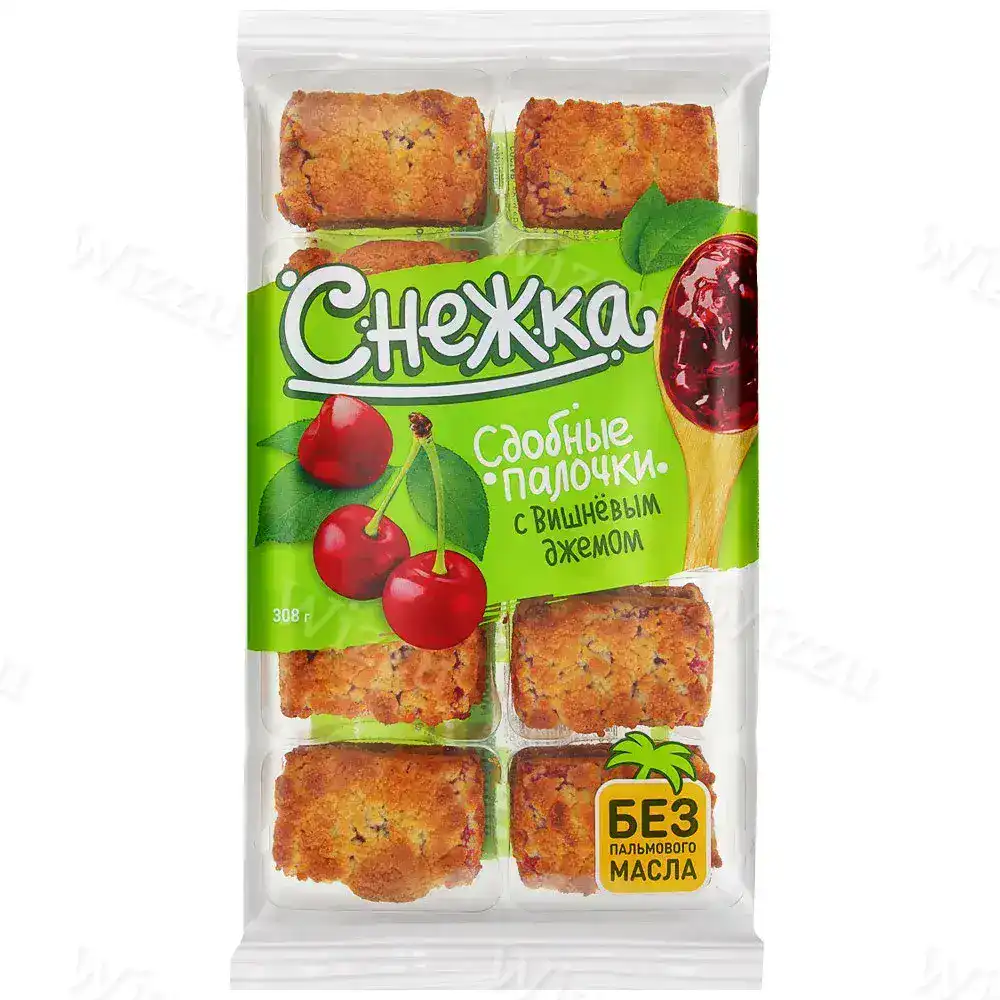 Сдобные палочки с вишневым джемом 308гр
