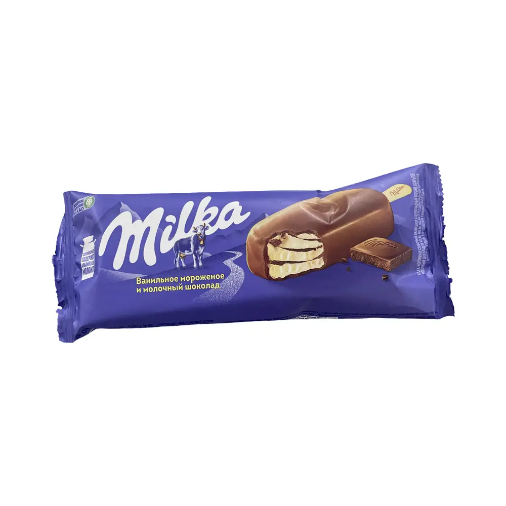 Мороженое сливочное Milka с шоколадным соусом, м/у, 62г, 90мл