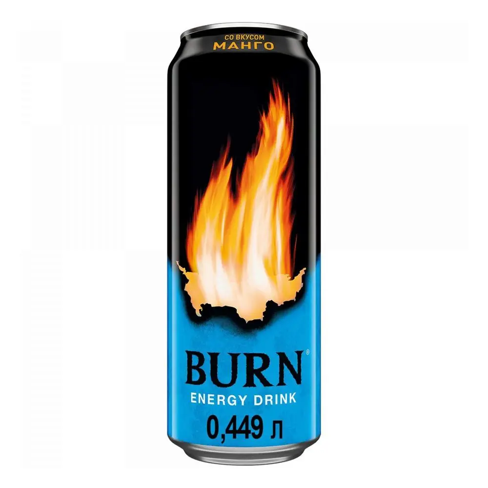 Напиток энергетический Burn манго, ж/б, 449мл