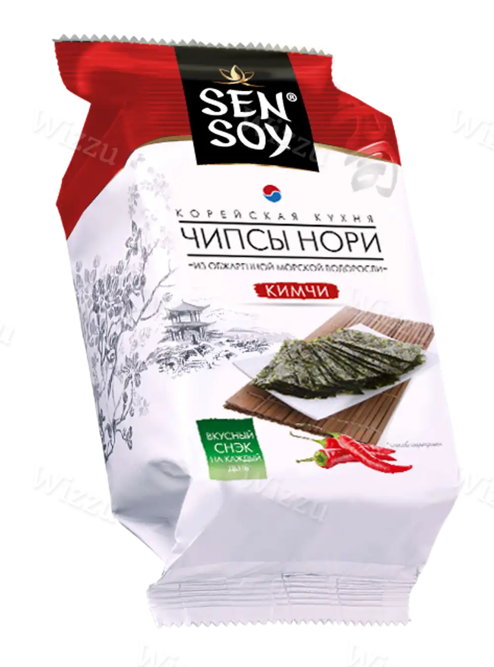 СенСой Премиум Чипсы Нори "KIMCHI" из морск. капусты 4,5гр