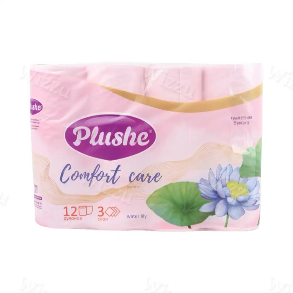 Туалетная бумага Plushe Comfort Care Розовый 3сл 12рул