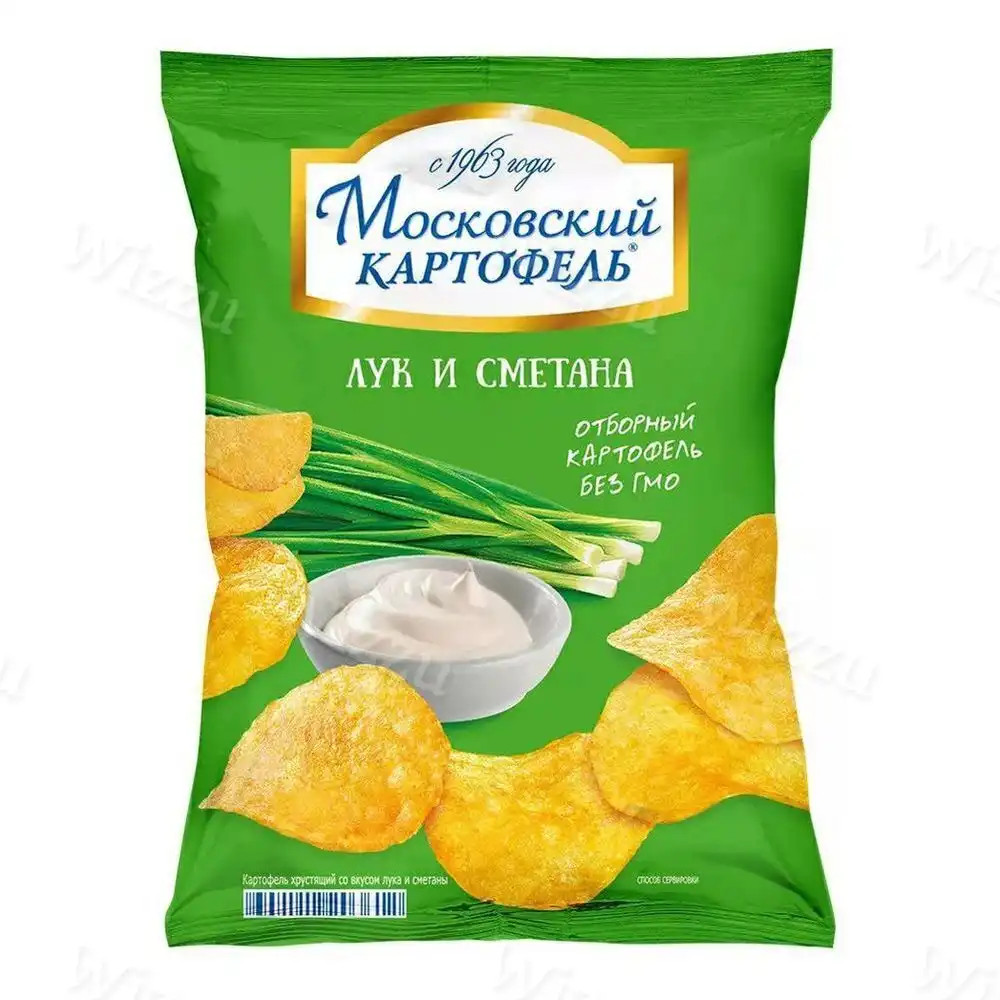 Чипсы Московский Картофель лук и сметана 60гр