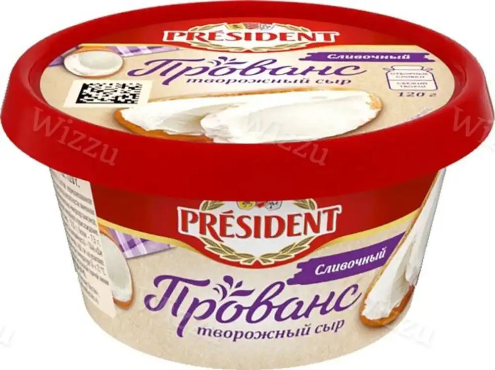 Сыр творожный Прованс Президент 120гр 65%