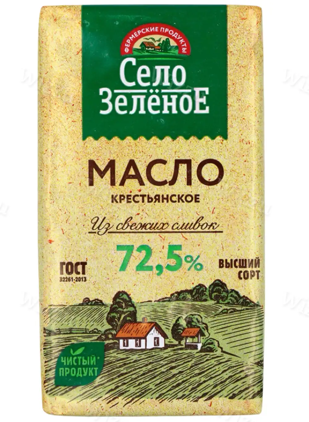 Масло крестьянское Село Зеленое 72,5% 175г