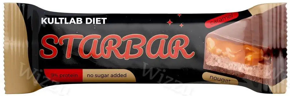 Батончик Kultlab Diet Starbar (нуга-карамель) 45гр