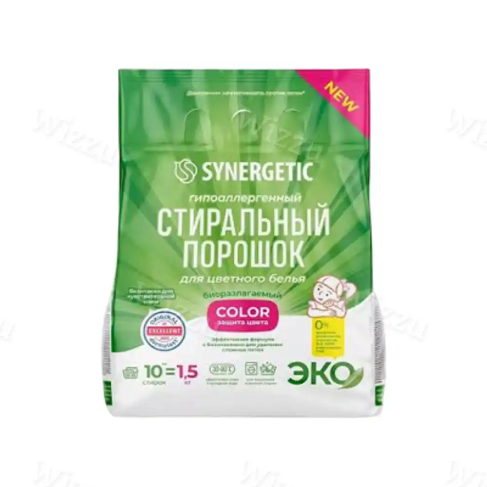Стиральный порошок для цветного белья Synergetic Color 1,5кг