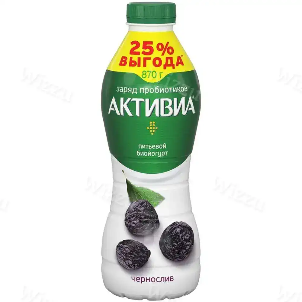 Йогурт Актибио питьев 870г Чернослив, шт