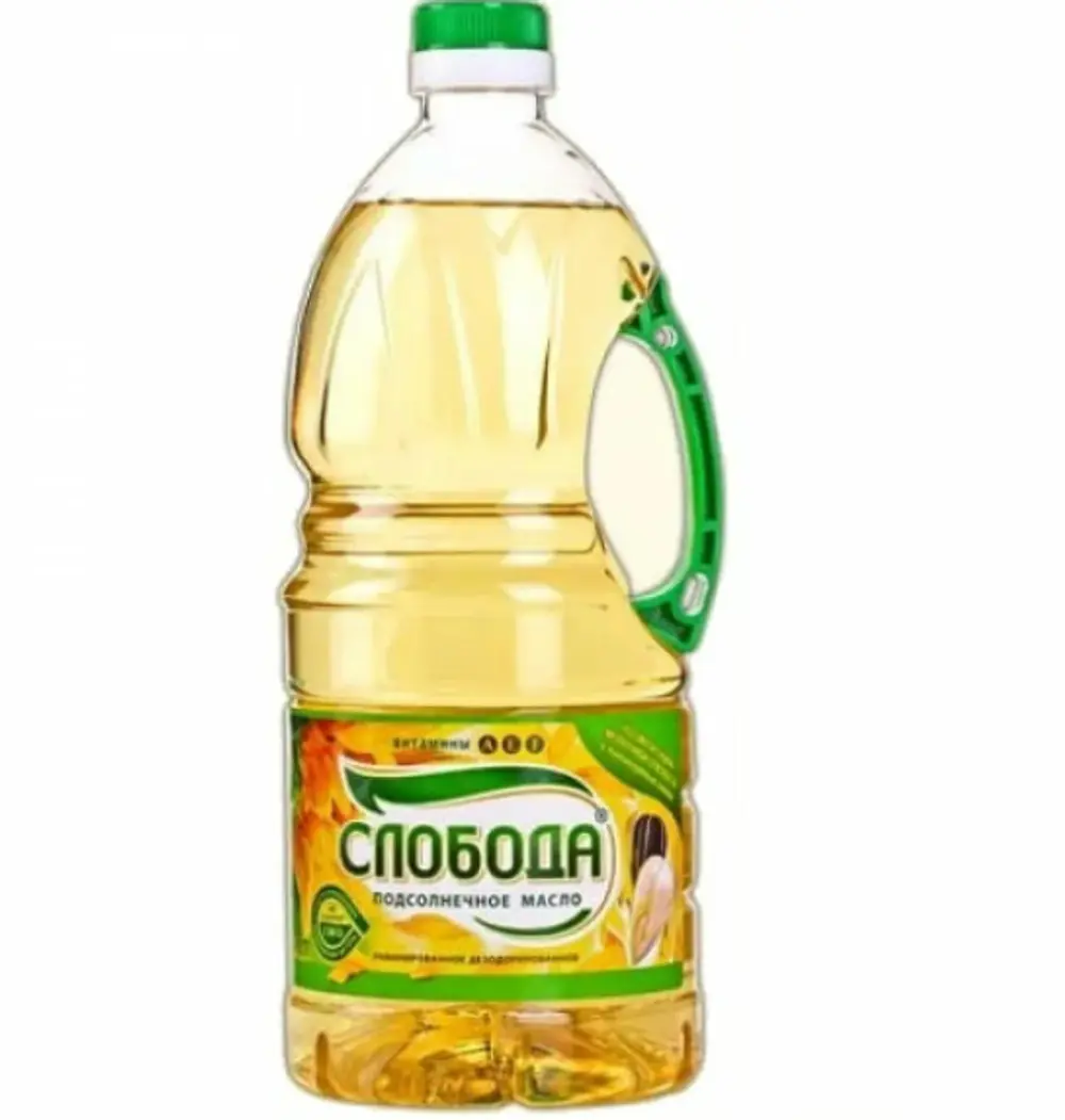 Масло подсолнечное Слобода рафинированное дезодорированное, п/бут, 1.8л