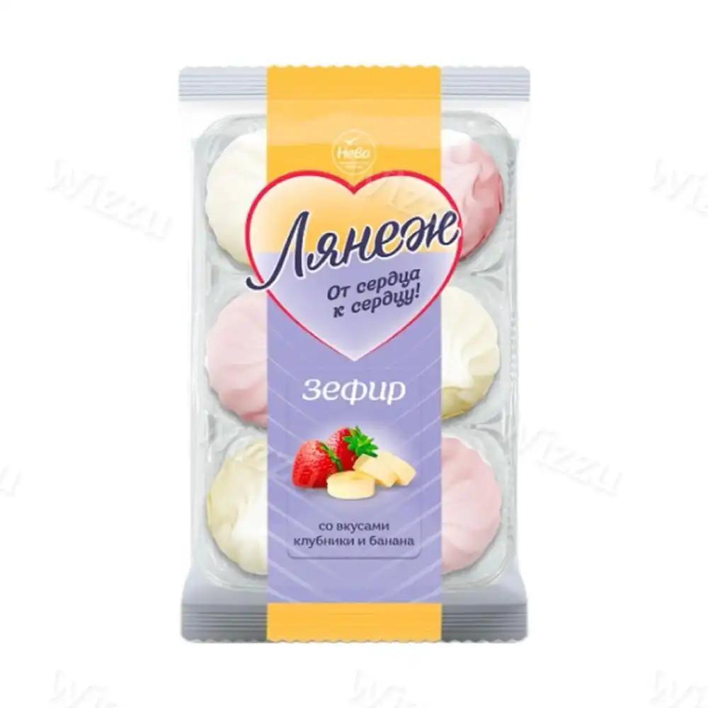 Зефир Лянеж со вкусами банана и клубники 315гр