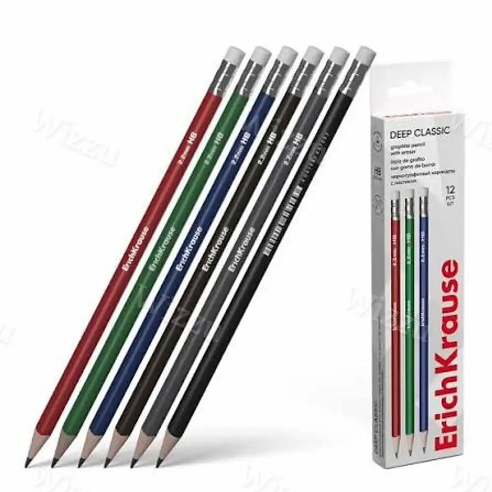 Чернографитный карандаш ErichKrause Deep Classic triangular, трехгранный, HB (в коробке по 12 шт.) Арт.60715
