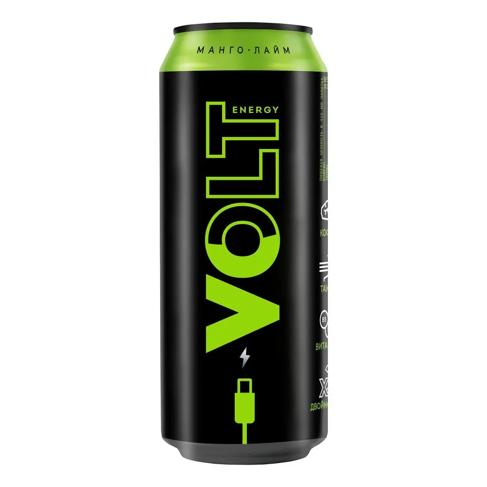 Напиток энергетический Volt Energy Манго-Лайм 0.45л