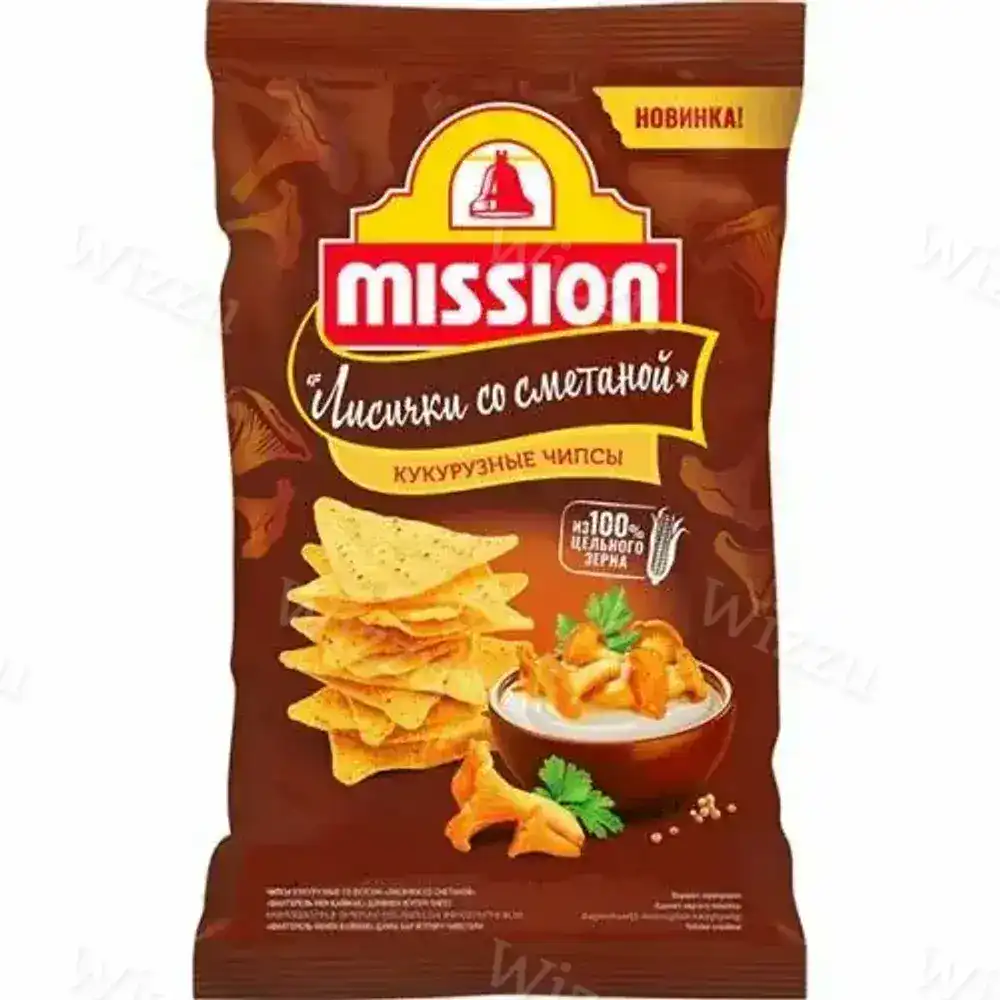 Чипсы MISSION кукурузные Лисичка со Сметанной 150гр