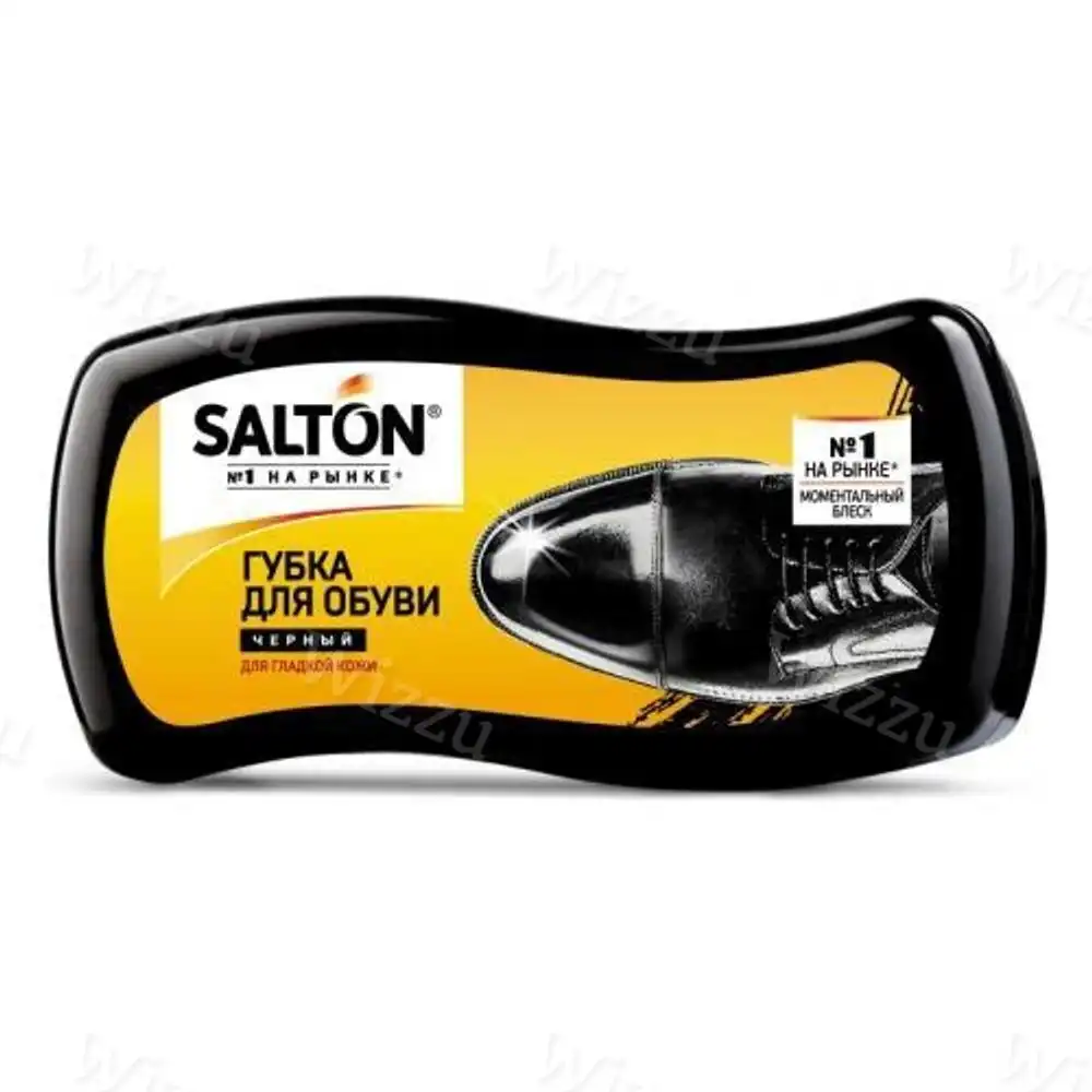 Salton Губка для обуви из гладкой кожи волна Миди Черный