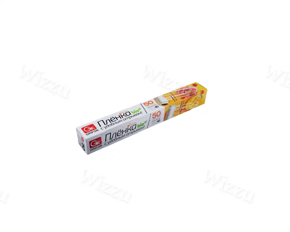 Пленка пищевая Grifon Bio 290мм х50м с перфорацией в футляре