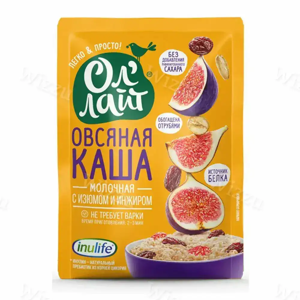 Каша "ОлЛайт " с  Изюмом  и Инжиром 40гр