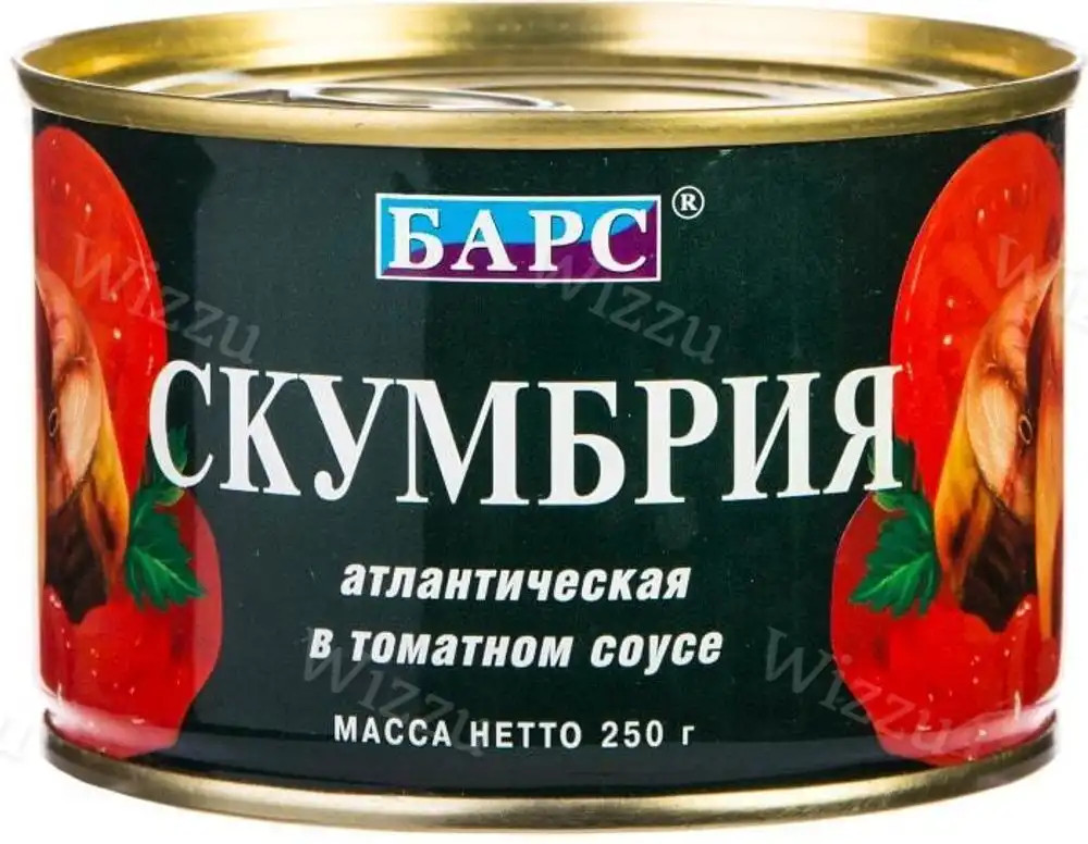 Скумбрия в т/с 250г  ТМ Барс