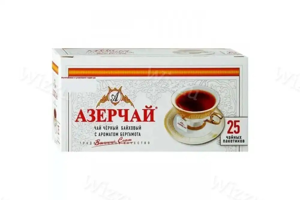 Чай Азерчай черный с ароматом Бергамота 25пак конв, шт