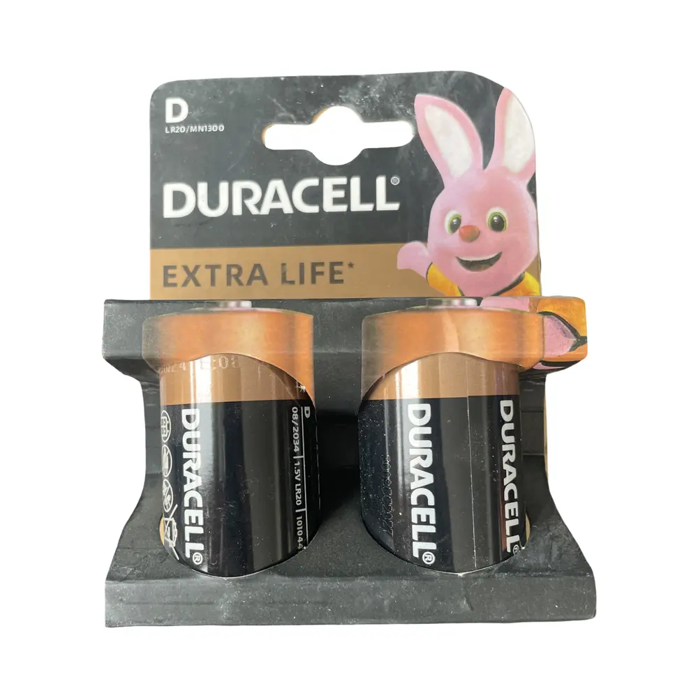 Батарейка алкалиновая Duracell Basic D 1.5V LR20, 2шт