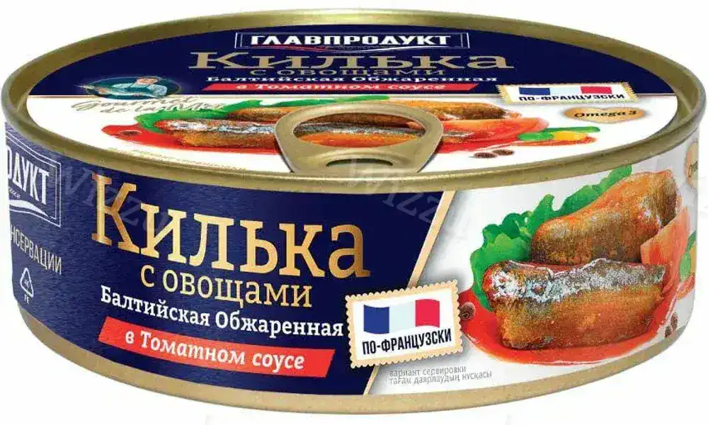 Килька кайспийская обжаренная в томатном соусе 230 гр