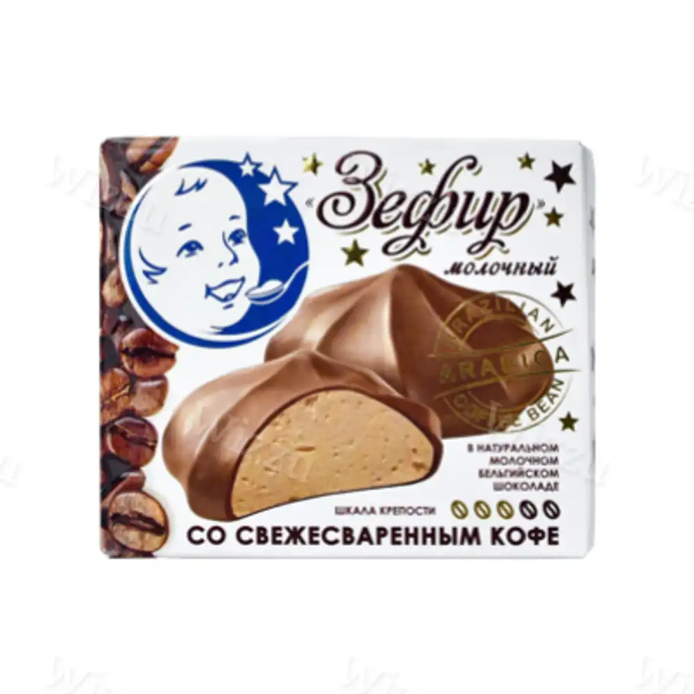 Зефир Пастухов Молочный с кофе в мол бельг шоколаде 60г, шт