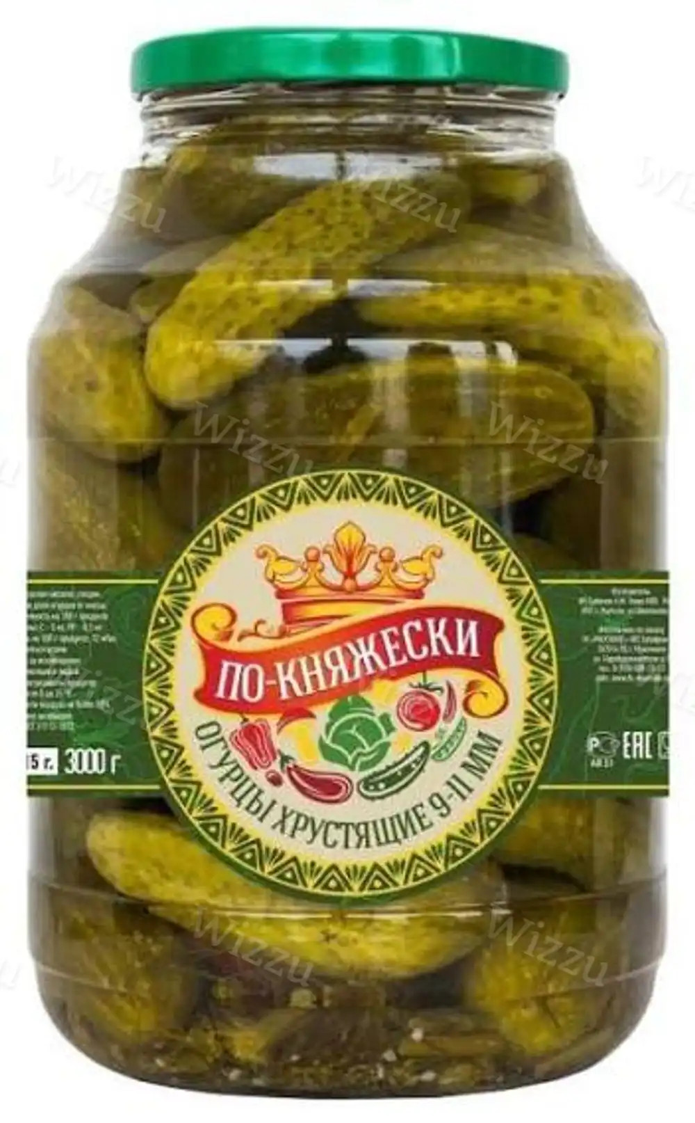 Огурцы 3 л. СКО с перцем 6-10 По-Княжески