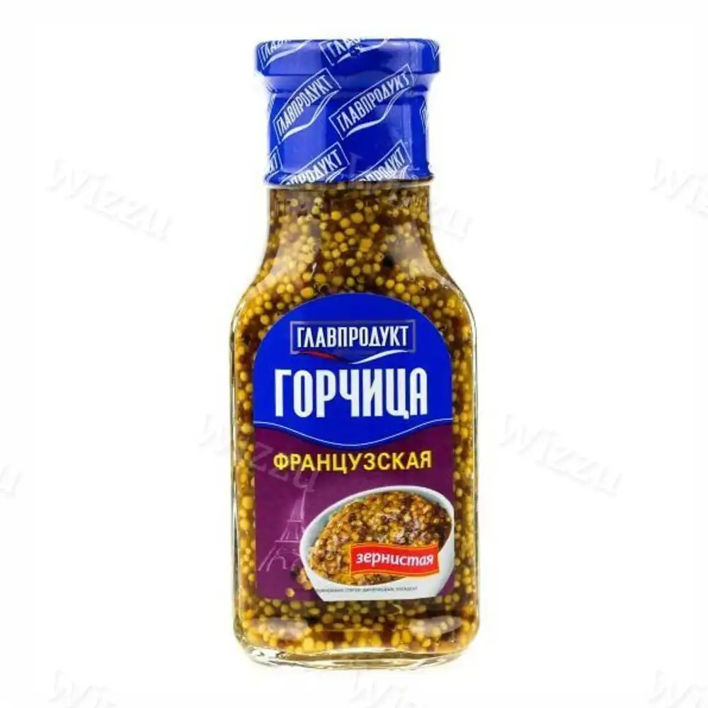 Горчица Главпродукт Французская зернистая бут 175г, шт