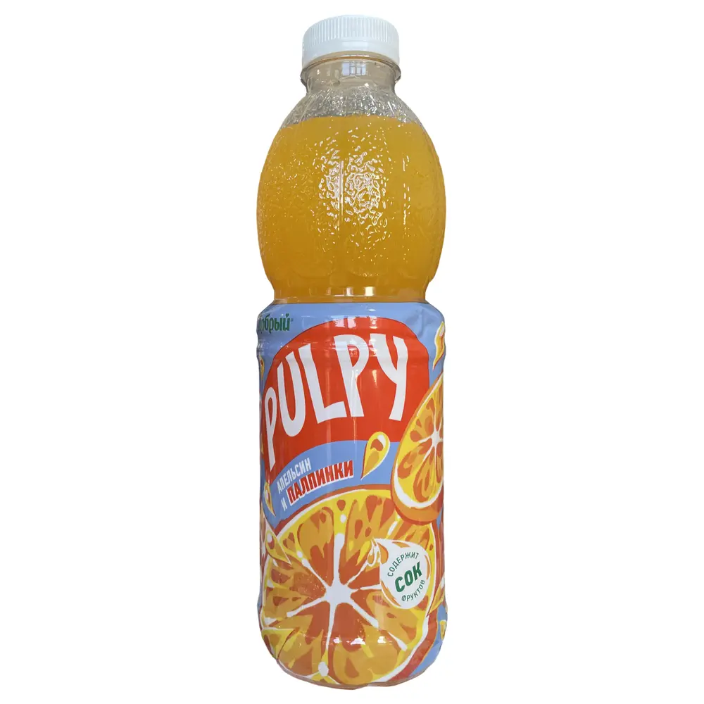 Напиток сокосодержащий Pulpy Добрый Апельсин с мякотью, ПЭТ 0.9л