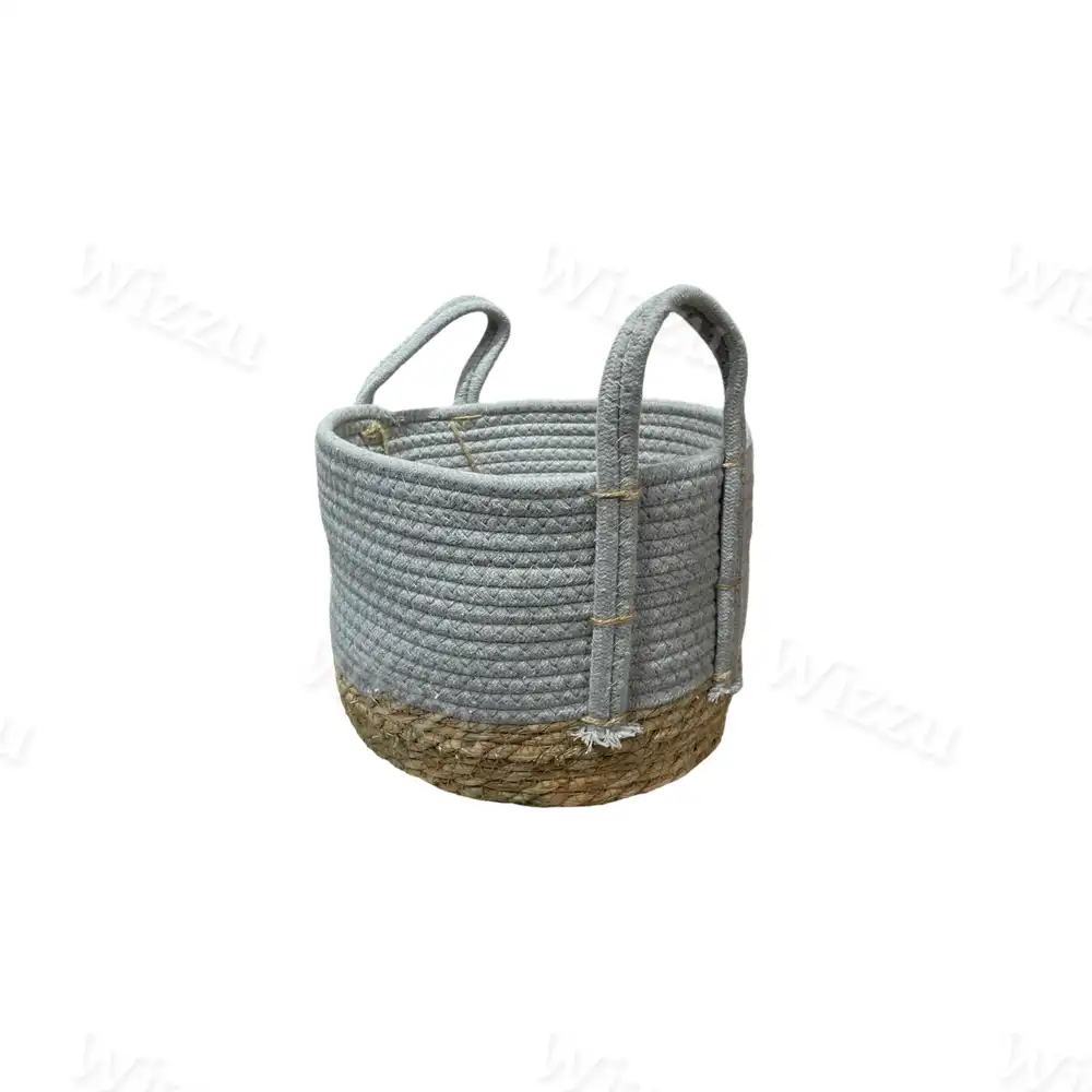 Набор круглых корзин 3пр плетенный "Полоски" (х6)