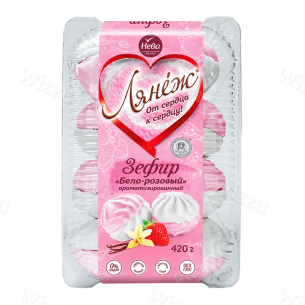 Зефир Лянеж бело-розовый 420гр