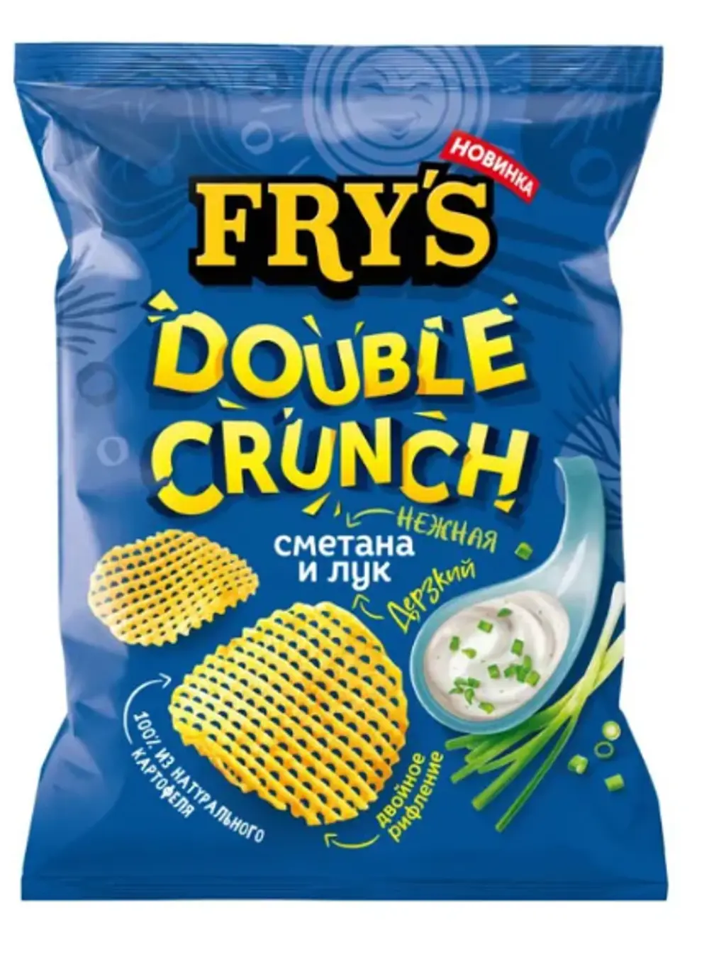 Чипсы картофельные Fry's со вкусом сметана и лук, 70г