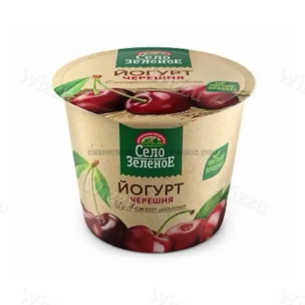 Йогурт с наполнителем " черешня " 3,5 %сел.зел