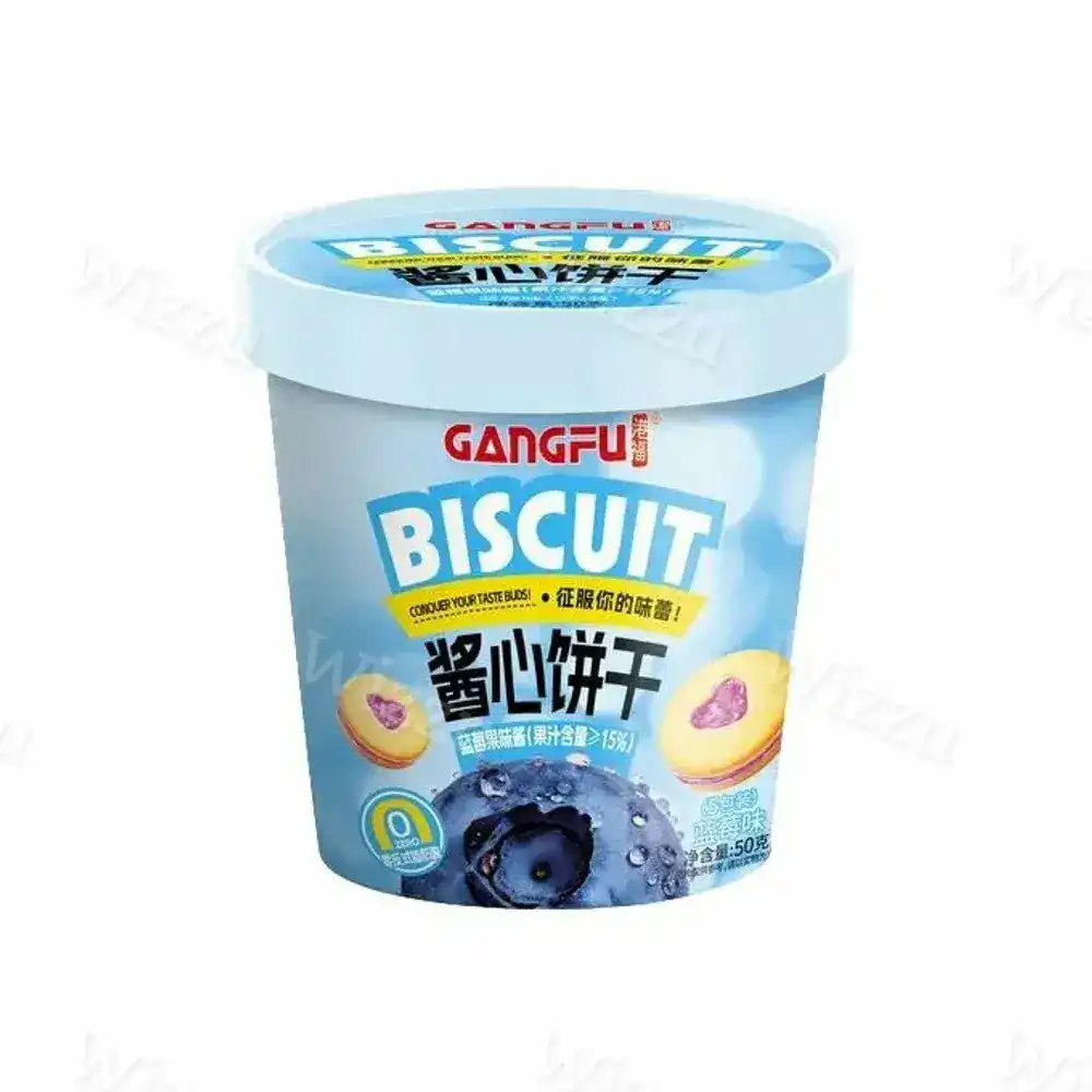 Печенье - сэндвич Gangfu Biscuit со вкусом Черники 50гр