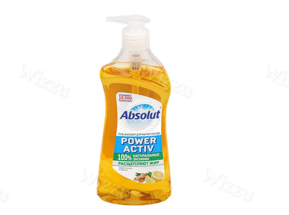 Жидкое моющее средство для посуды Absolut Power Activ цедра лимона и куркума 500 г