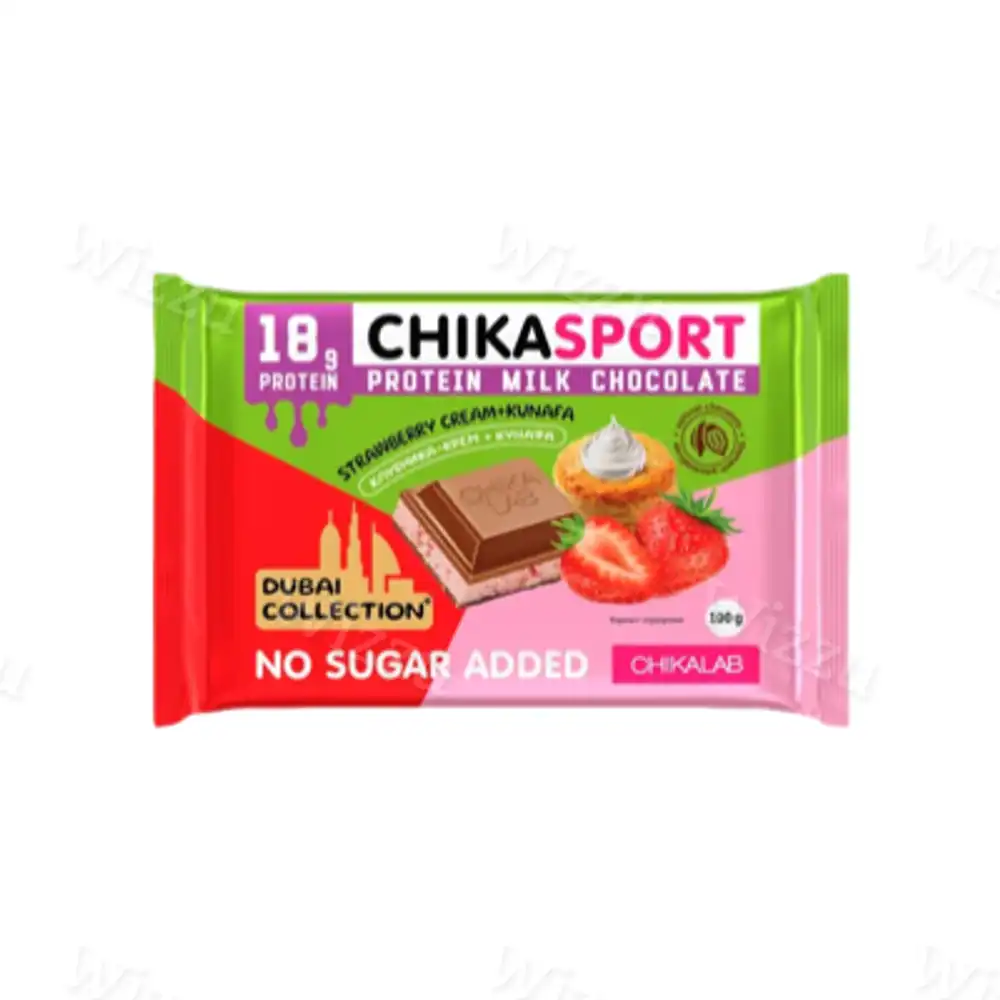 Шоколад "Chikasport" с клубникой и хруст. тестом 100г