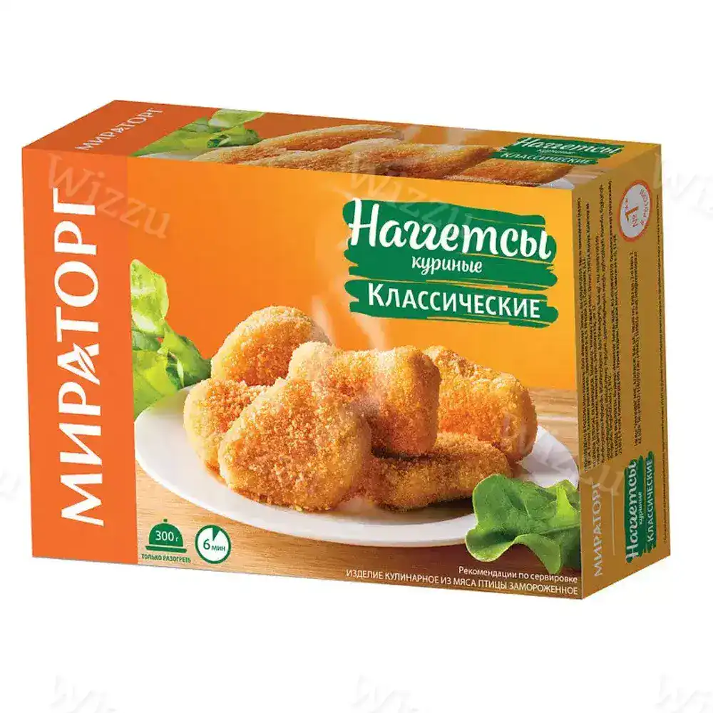 Наггетсы куриные Классические 300гр МИРАТОРГ